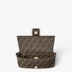 FENDI Baguette® Tobacco brown FF jacquard fabric bag - Image 4